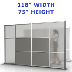 118" width by 75" height office partitions products collection. Modular Room Partition System to divide offices, desks, healthcare facilities, to divide rooms. Room dividers for offices, office cubicles, partition walls.