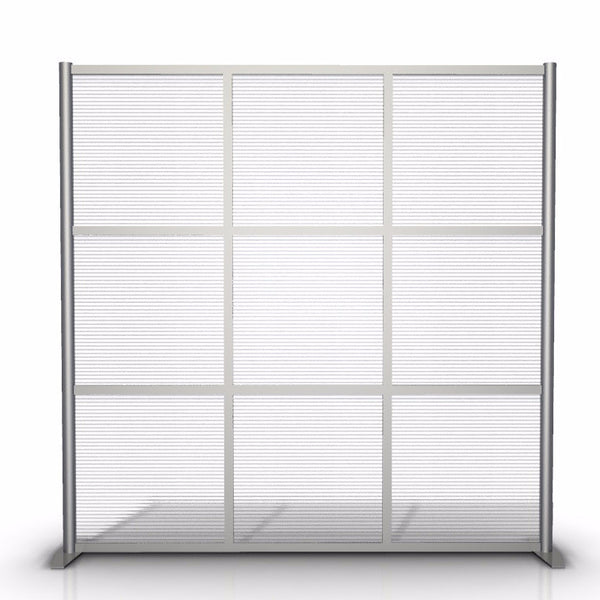 75" wide by 75" tall Office Room Divider with Translucent Panels