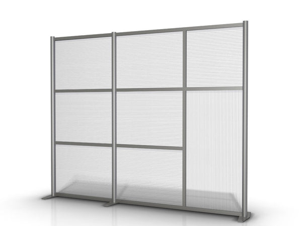 92" wide x 75" high Office Room Partition, Translucent Panels, SW9275-4