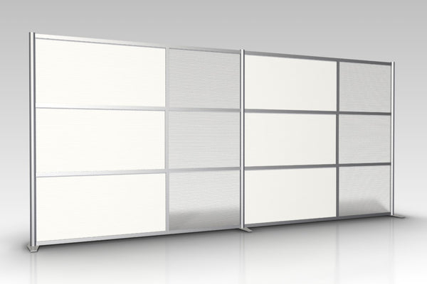 166" wide x 75" high Modern Room Partition White & Translucent