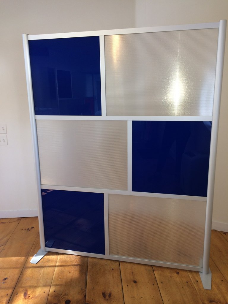 Model SW6075-2 - 60' wide x 75" high Cool Blue and Hammered Freeze Translucent