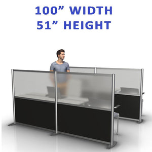 100" x 51" height office desk partitions product collection. Modular Room Partition System to divide offices, desks, healthcare facilities, to divide rooms. Room dividers for offices, office cubicles, partition walls.