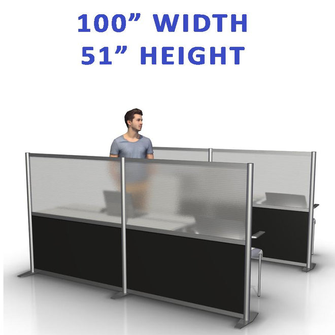 100&quot; wide by 51&quot; high Low Height Office Partitions Collection