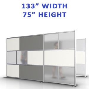 133" width by 75" height office partitions products collection. Modular Room Partition System to divide offices, desks, healthcare facilities, to divide rooms. Room dividers for offices, office cubicles, partition walls.