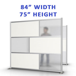 84" width by 75" height office partitions products collection. Modular Room Partition System to divide offices, desks, healthcare facilities, to divide rooms. Room dividers for offices, office cubicles, partition walls.