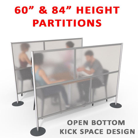 60&quot;, 75&quot;, 80&quot; &amp; 84&quot; HEIGHT ROOM PARTITION FOR HEALTHCARE, RESTAURANTS, STORES &amp; OFFICES