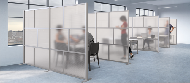 Modular Room Partition System to divide offices, desks, educational facilities, library partitions, retail store partitions, healthcare facilities, to divide rooms. Room dividers for office cubicles, partition walls, home, home office room partitions,