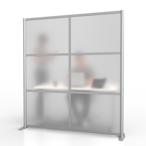 Office Partition, 68" wide x 75" high, Translucent Panels