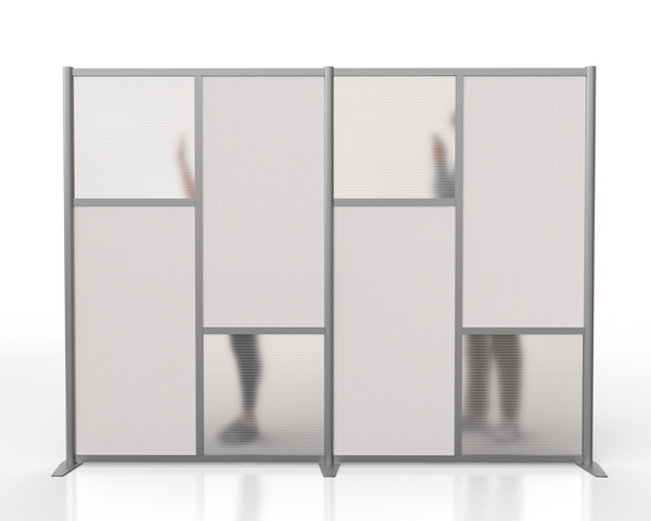 100" wide x 75" high Partition, White & Translucent Panels SW10075-4