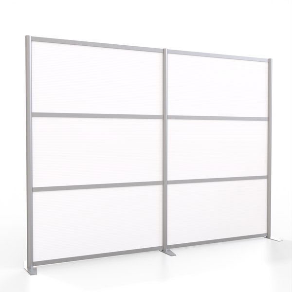 100" wide x 75" high Room Partition, White Panels