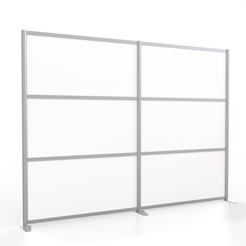 100" wide x 75" high Room Partition, White Panels