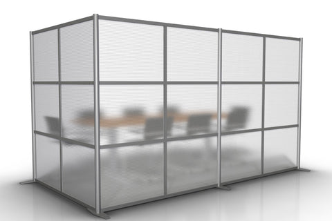 L-Shaped Room Partition - 133" x 68" x 75" High