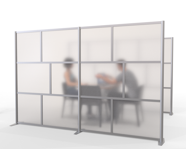 118" wide x 75" high Room Partition with Translucent Panels