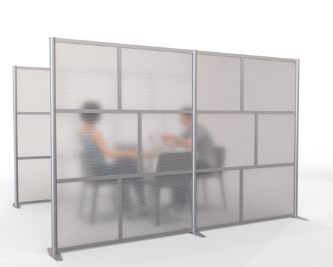 118" wide x 75" high Room Partition with Translucent Panels