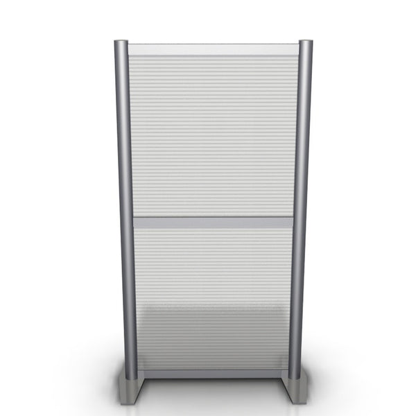 27" wide x 51" high Office Partition Desk Divider with Translucent Panels