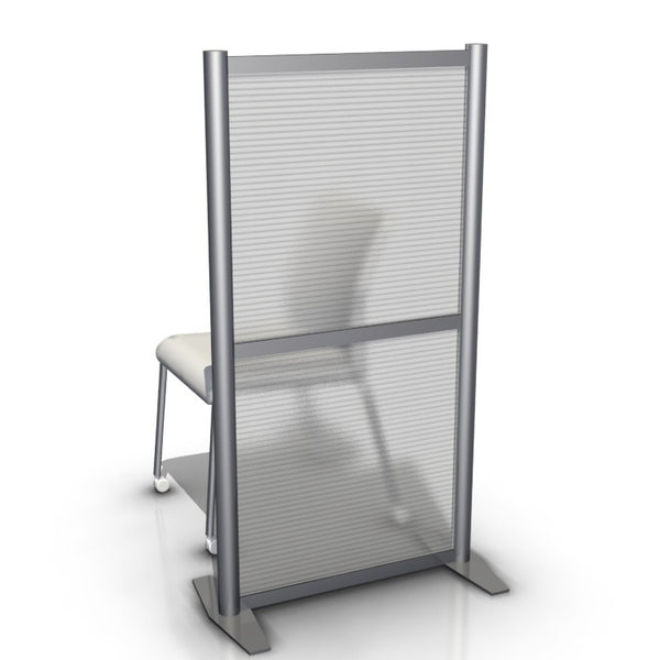 27" wide x 51" high Office Partition Desk Divider with Translucent Panels