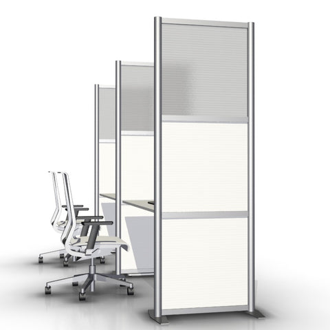 27" wide by 75" tall office desk divider partition panel