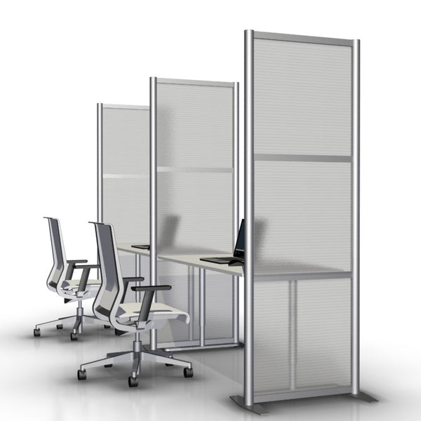 27" wide by 75" tall modern office desk divider partition panel