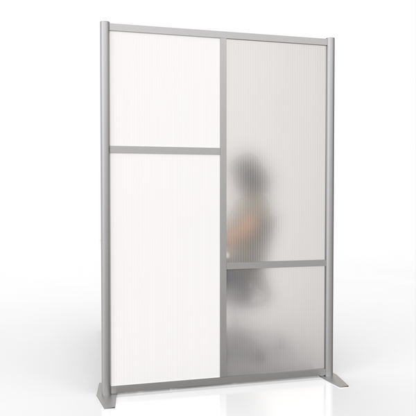 51" wide x 75" high Office & Room Divider, White & Translucent Panels