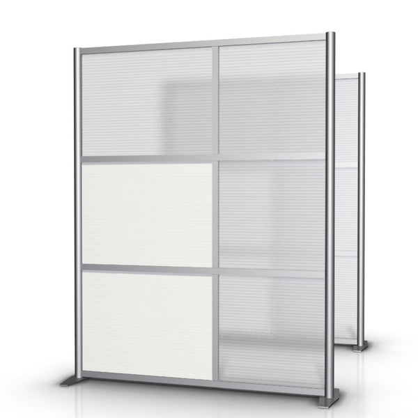 Office & Room Partition 60" wide by 75" tall with  White & Translucent Panels