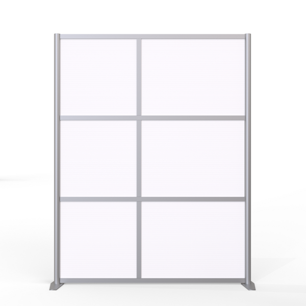 Modern Modular Office Partition 60" wide x 75" height White Panels