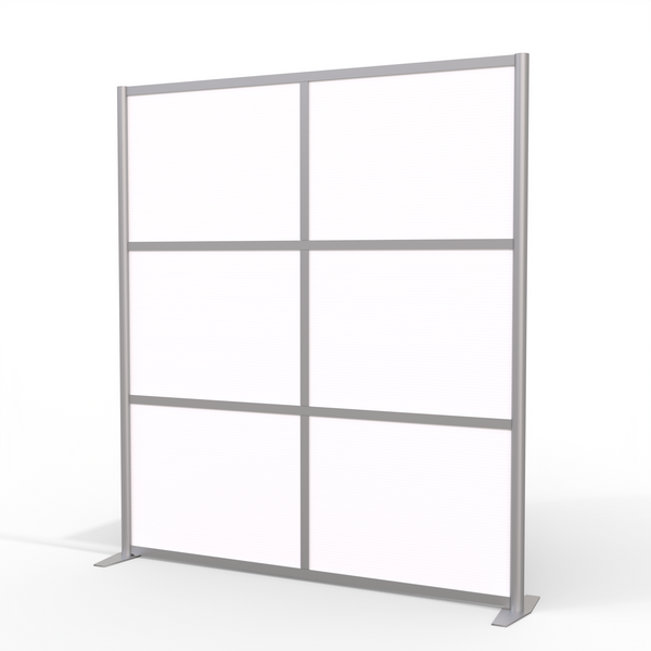 68" wide x 75" high Office Partition Room Divider, White Panels