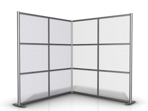 L-Shaped Room Partition - 68" x 68" x 75" High