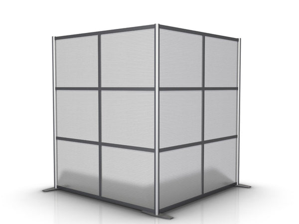 L-Shaped Modern Room Partition - 68" x 68" x 75" High