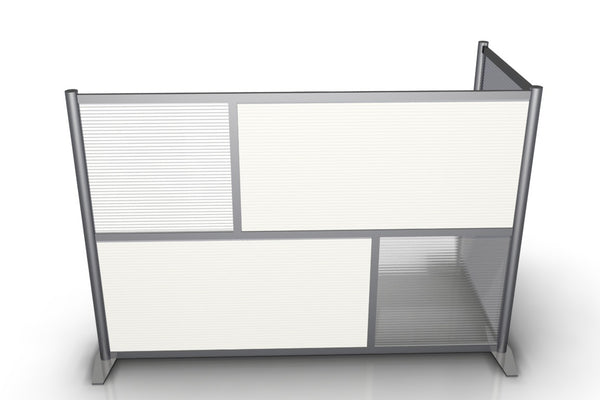 L-Shaped Office Partition - 75" x 35" x 51" High
