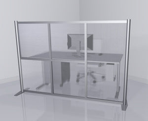 75" w x 51" h Office Partition Desk Divider,  Translucent Panels