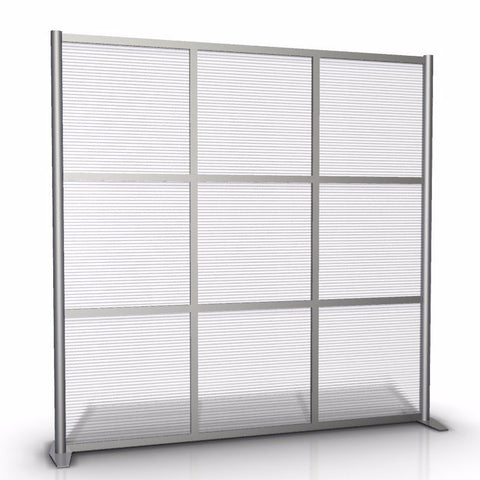 75" wide by 75" tall Office Partition with Translucent Panels