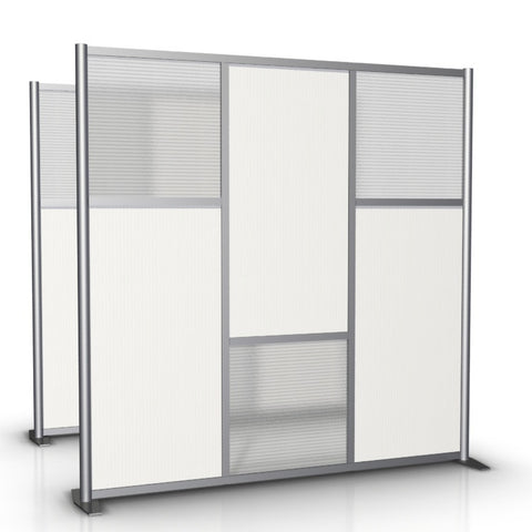 75" wide by 75" tall RooDivider with White & Translucent Panels