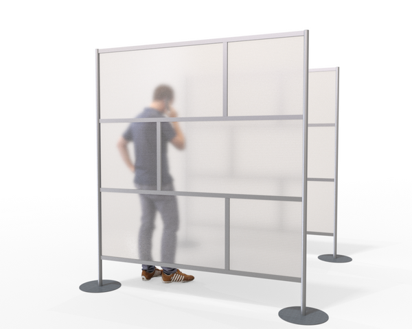 Modern Room Partition 75" wide x 84" height with translucent