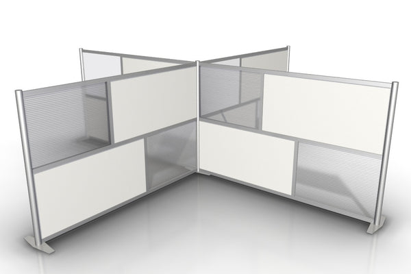 T-Shaped Office Partition - 84" x 84" x 51" high