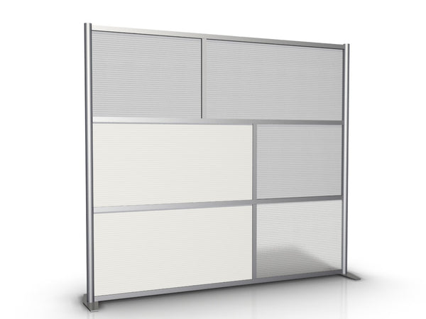 Modern Room Divider 84" wide by 75" high - White & Translucent