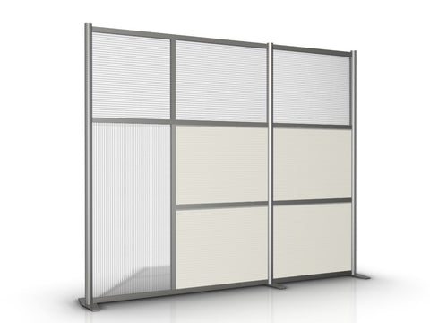 Modern Room Divider 92" wide by 75" high - Translucent Panels