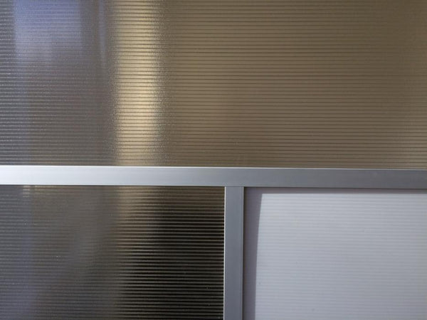 detail photo of office partition panels and frames