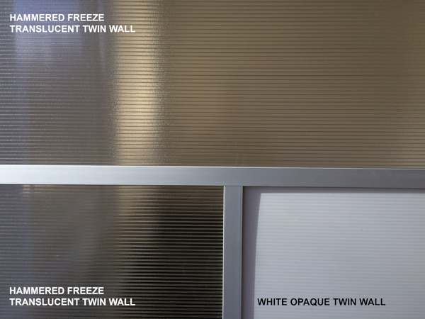 Hammered Translucent & White Twin Wall Insert Panels for Room Partitions
