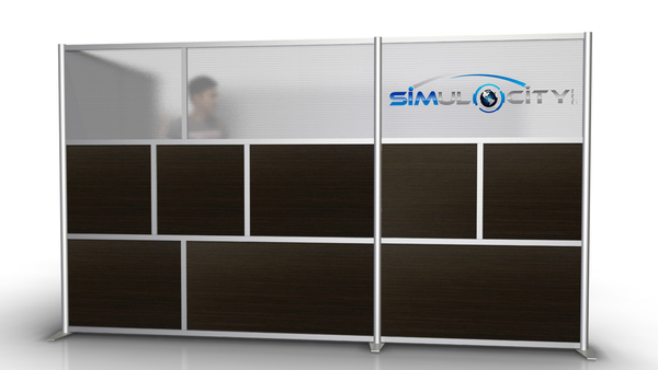 Custom Printed Logo Panel - Translucent Hammered Freeze Twin Wall Panel - Large