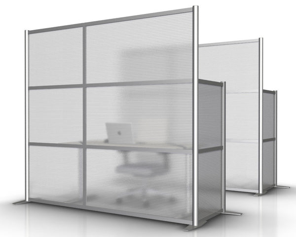 L-Shaped Office Partition, 75" x 27" x 75" & 51" high
