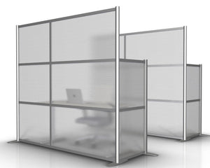 L-Shaped Office Partition, 75" x 27" x 75" & 51" high