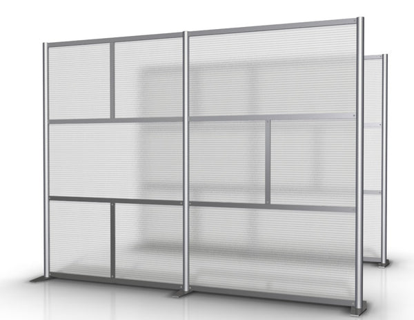 100" wide by 75" tall Modern Office Partition Translucent Panels