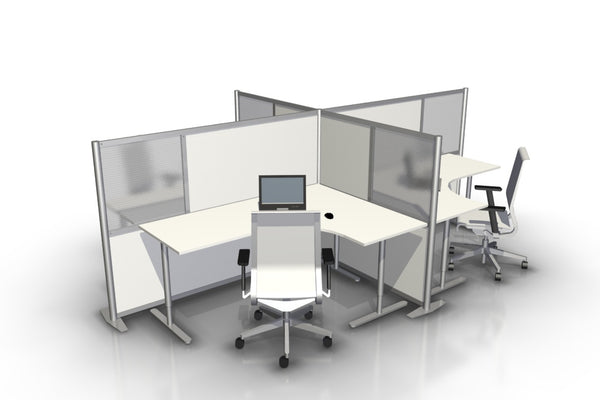 T-Shaped office desk divider partitions