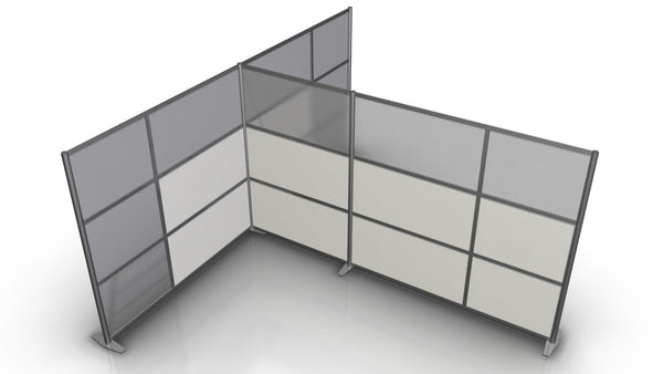 T-Shaped Office Partition 133" x 84" x 84"