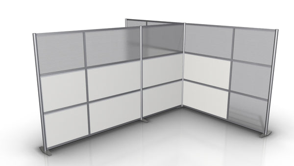 T-Shaped Office Partitions 133" x 84" x 84"