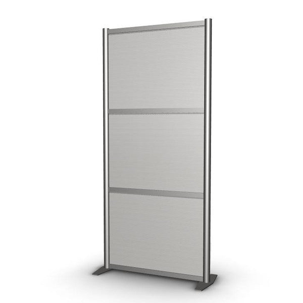 35" wide x 75" high Office Partition Desk Divider, White Panels